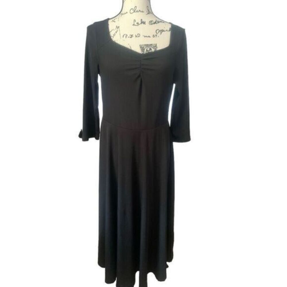 Shein Black Ribbed Dress 